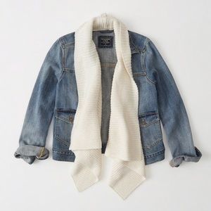 A&F Sweater Jean Jacket